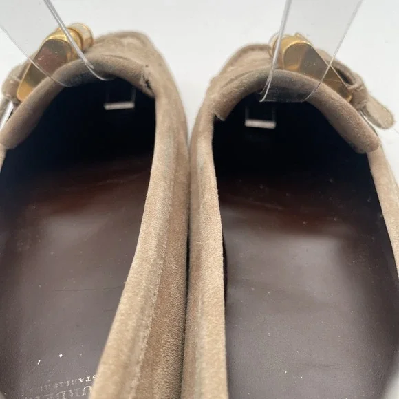 Burberry Shoes Women 6 Flats Driving Beige Loafer Leather Moccasin Buckle Strap - Picture 6 of 10
